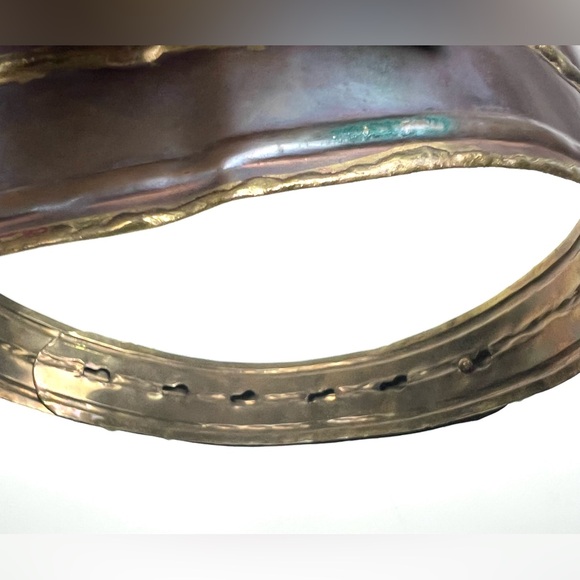 Vintage Handmade Brutalist Hammered Metal Copper Belt - Picture 9 of 16
